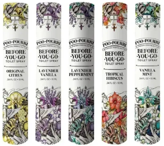 [H-01] Poo-Pourri, Para llevar a cualquier lugar, Sprays para inodoro Before-You-Go®, Set económico, 3 sprays, 10 ml (0,34 oz. líq.) cada uno